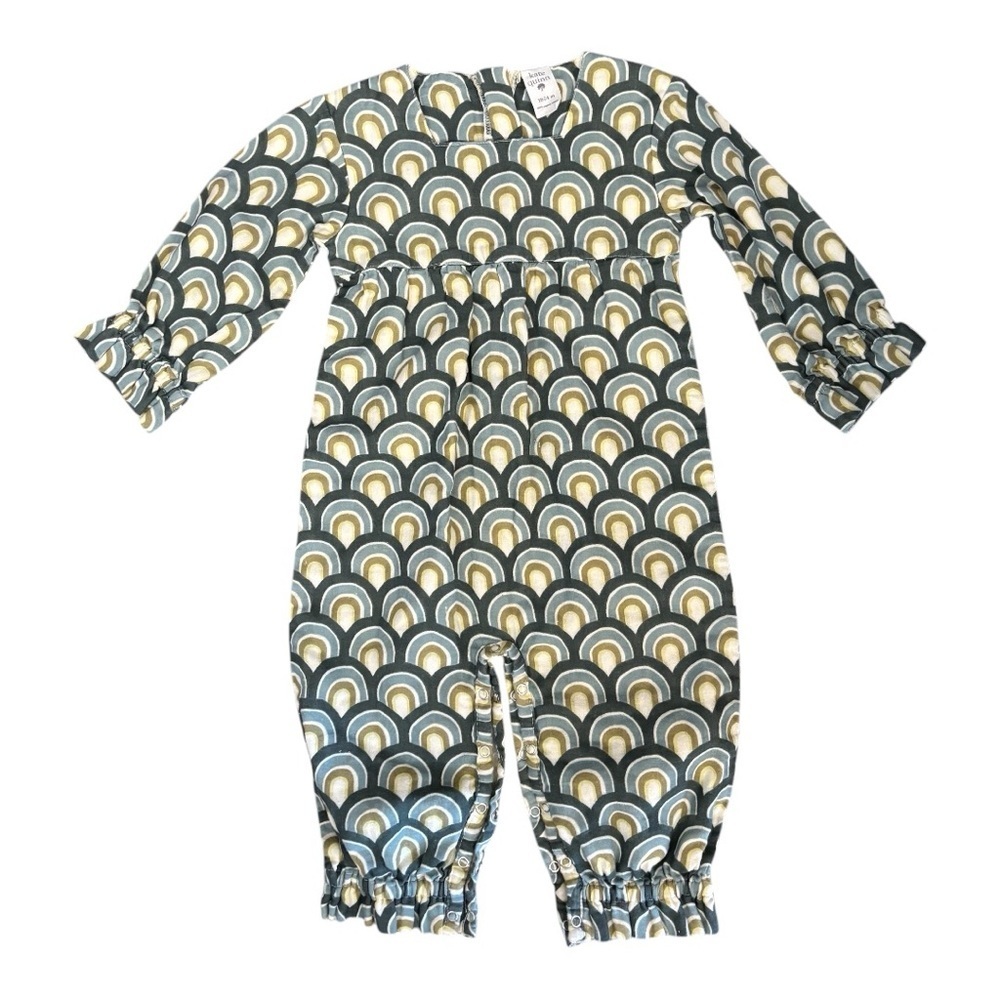 Kate Quinn Organic Infant Girls One Piece Rainbow Patterned Romper